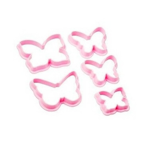 Set 4 decupatoare din plastic - Fluturi