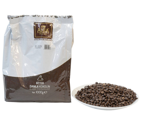 Alba Chocolate, Picaturi ciocolata Neagra compound - 1 kg - Alba Chocolate, tomvalk.ro