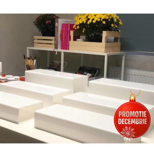 Display prajituri Alb - 45(L) x 20(l) x 6(h) cm