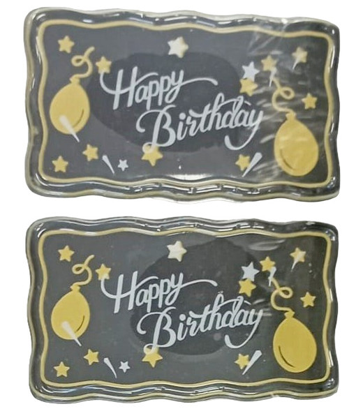 Decoratiuni din ciocolata - Happy birthday auriu- cutie 120 buc