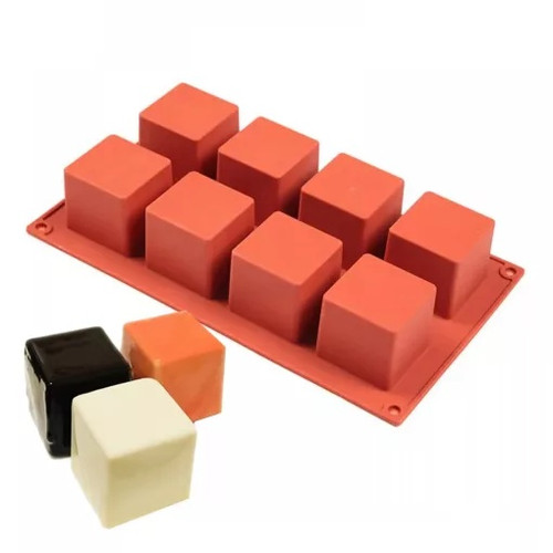 Forma de silicon cu 8 cavitati Cube - T12145