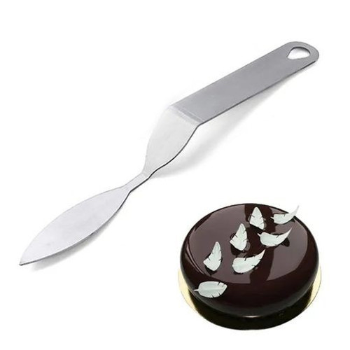 Spatula Inox Decor Ciocolata - Frunza - 7.5 x 2 cm - T12002