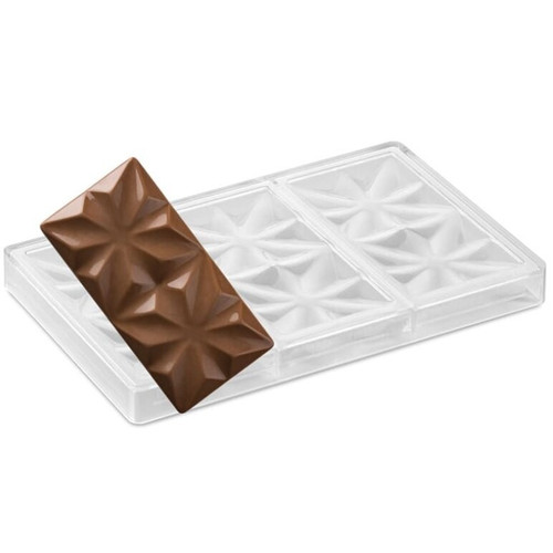 Forma din policarbonat pentru tablete de ciocolata - Stea - T05039