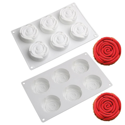 Forma de silicon cu 6 cavitati - Trandafiri - T10100