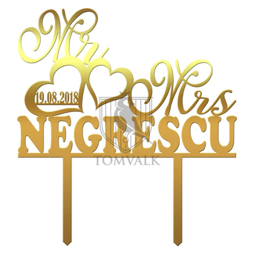 Topper tort nunta Mr&Mrs XX2i