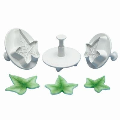 Set 3 decupatoare cu ejector - Frunze de iedera