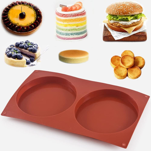 Forme si kit-uri pentru tort, Formă din silicon pentru blat tort rotund cu 2 cavități Ø 18 cm, tomvalk.ro