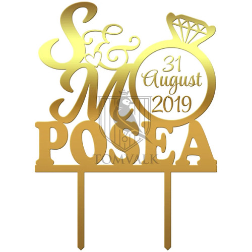 Topper tort nunta personalizat IdN