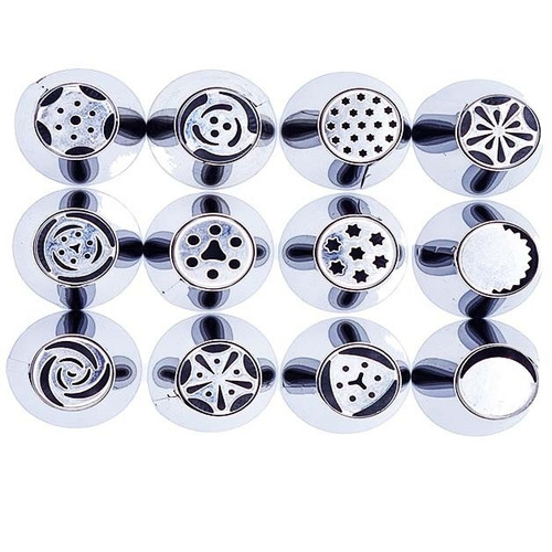 Set 12 Duiuri pentru ornat din inox - diverse forme - A31028
