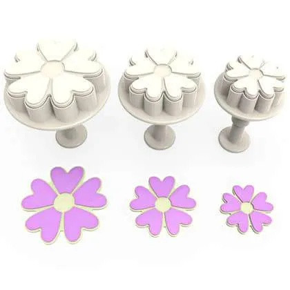 Set 3 decupatoare cu ejector - Flori ChR2241