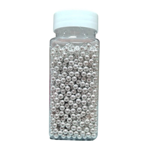 Perle 4 mm - Argintiu - 100g