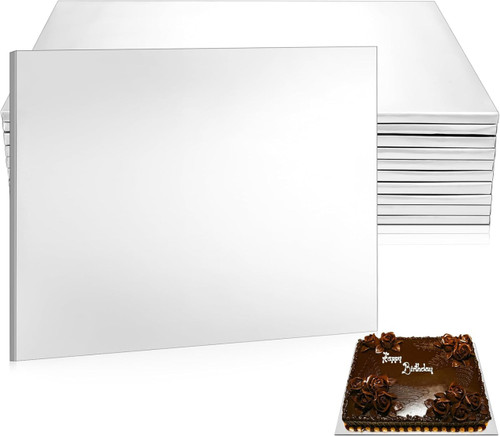 Cake drum dreptunghiular Alb - 35 x 48 cm - pachet 5 buc.