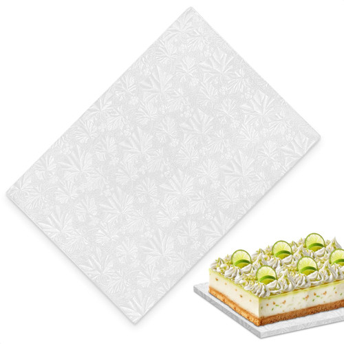 Cake drum dreptunghiular Argintiu - 35 x 48 cm - pachet 5 buc.