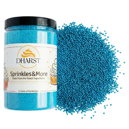 Perle 2 mm (Nonpareils) - Albastru - 1 kg - Dharst