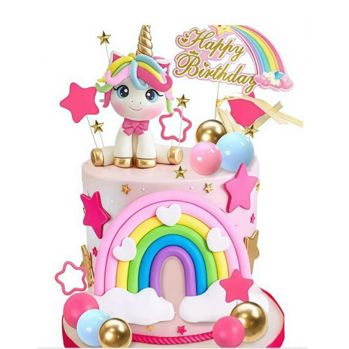 Set pentru ornat torturi - Unicorn, 22 piese - T090604