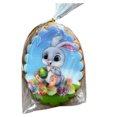 Decoratiune din turta dulce Iepuras albastru