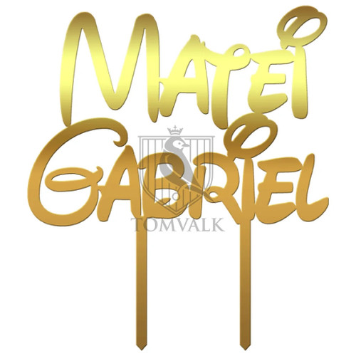 Topper pentru Tort Personalizat cu Nume Dy