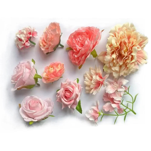 Set 10 flori pentru decor - Roz - T090445