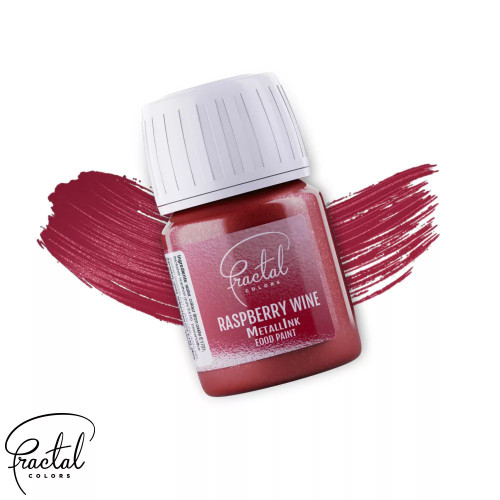 Vopsea Alimentară Metalică pentru pictat Raspberry Wine  30ml  Fractal Colors