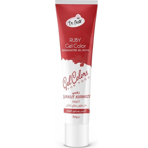 Colorant alimentar gel Dr.Gusto - ROSU RUBIN - 50g