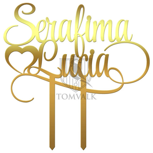 Topper pentru Tort Personalizat cu Nume Ss3