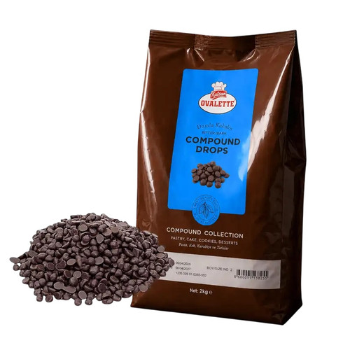 Picaturi ciocolata Neagra - Compound - 2 kg - Ovalette