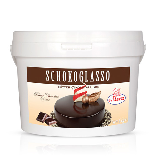 Glazură Crema cu Ciocolată Neagră (Schokoglasso) – Ovalette – 6 kg