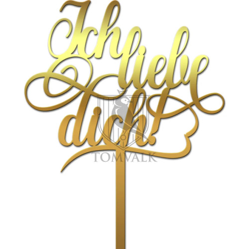 Cake topper Ich liebe dich
