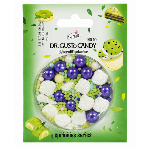 Botez, Mix Sprinkles cu Scoici și Perle – Dr. Gusto – 20 g (No. 10), tomvalk.ro