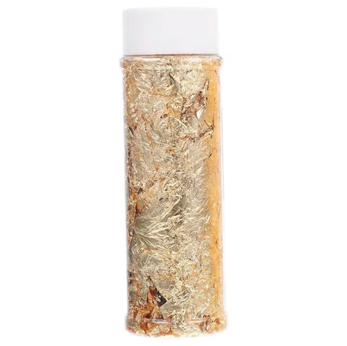 Decor tort, Fulgi de foiță aurie necomestibilă – Gold Leaf Flakes – 2 g, tomvalk.ro