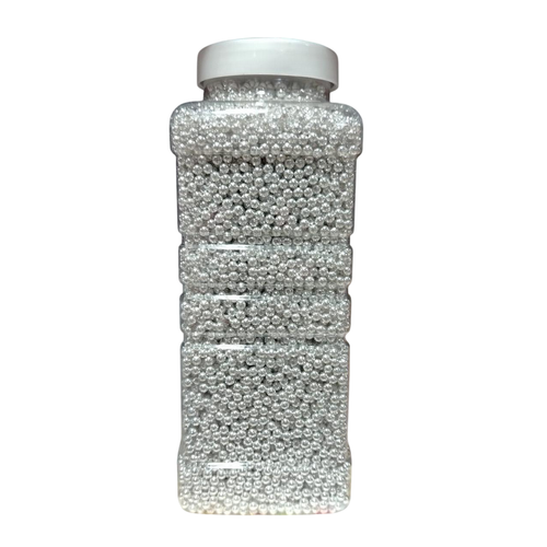 Decor tort, Perle din zahar 2 mm - ARGINTIU - 1 kg, tomvalk.ro