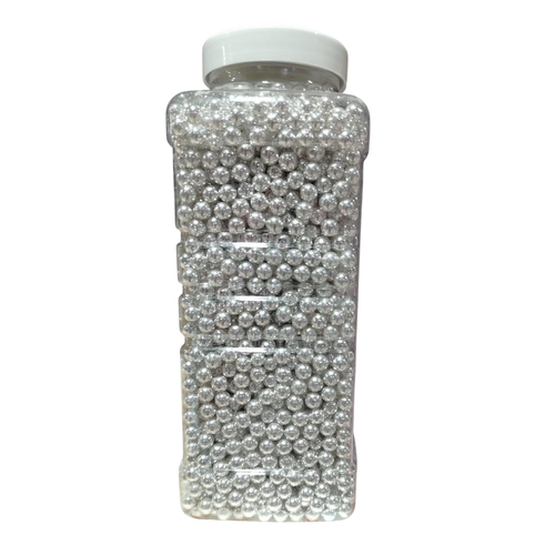 Decor tort, Perle din zahar 4 mm - ARGINTIU - 1 kg, tomvalk.ro