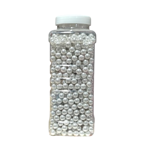 Decor tort, Perle din zahar 6 mm - ARGINTIU - 1 kg, tomvalk.ro