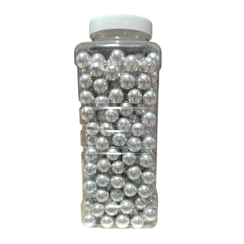Decor tort, Perle din zahar 8 mm - ARGINTIU - 1 kg, tomvalk.ro