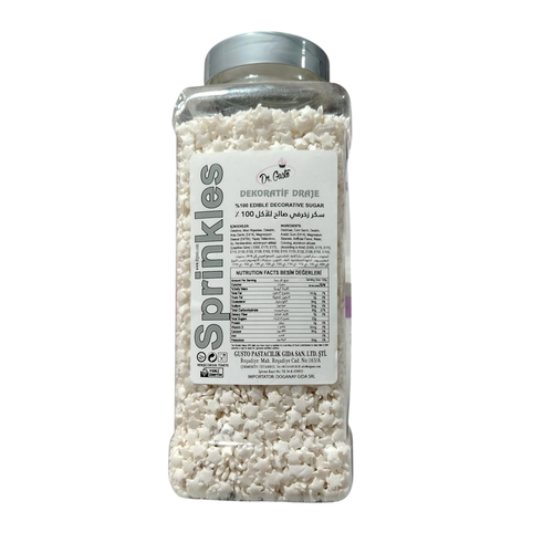 Decor tort, Sprinkles Stelute - ALB SIDEFAT - Dr.Gusto - 1 kg, tomvalk.ro