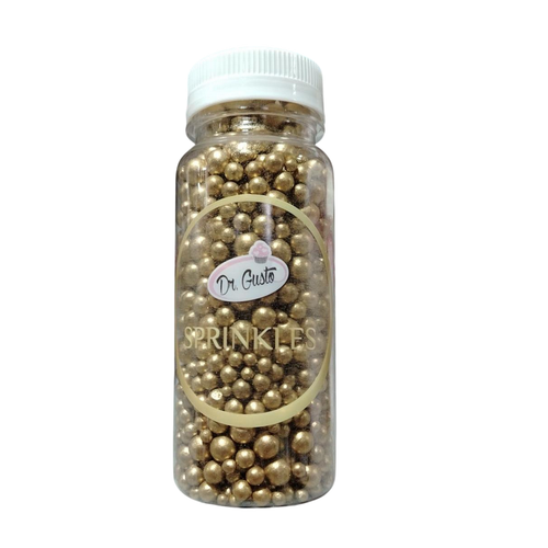 Perle mix auriu Dr. Gusto 140 g decorațiuni comestibile pentru torturi și deserturi