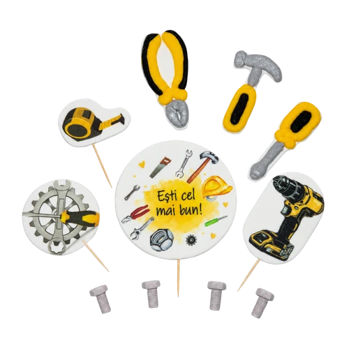 Produse pentru cofetarie, Decorațiuni comestibile din zahăr – Set Scule – 11 buc., tomvalk.ro