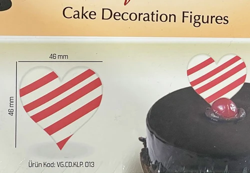 Decoratiuni din ciocolata - Inima DR- cutie 288 buc