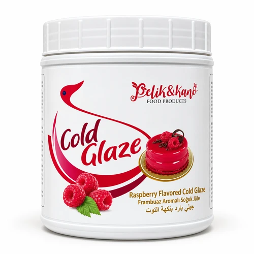 Produse pentru cofetarie, Glazură la rece cu aromă de zmeură – Pelikano – 1 kg, tomvalk.ro