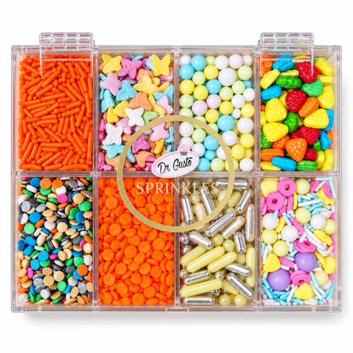 Sprinkles Mix Color Party Dr. Gusto 200 g cu 8 compartimente