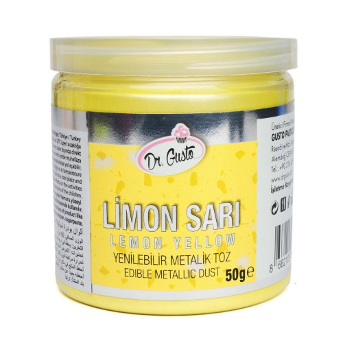 Colorant Pudra Metalizat - Dr. Gusto - 50 g - GALBEN LEMON