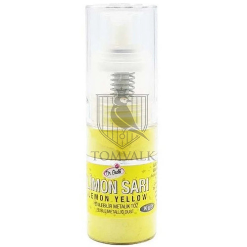 Colorant Pudra Metalizat cu pulverizator - Dr. Gusto - 10 g - GALBEN LEMON
