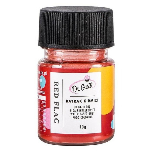 Colorant pudra hidrosolubil - Dr. Gusto - 10 g - ROSU INTENS