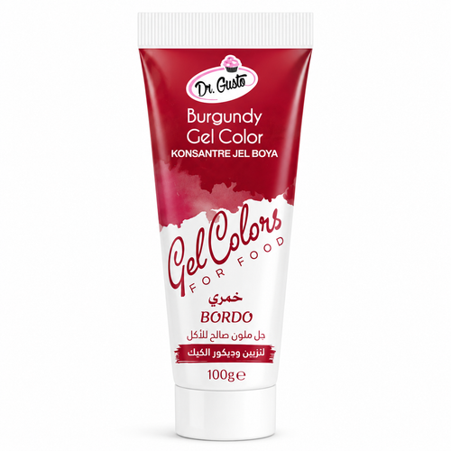 Colorant alimentar gel Dr.Gusto - ROSU BORDO - 100g