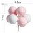 Decor Tort Buchet de Baloane  Alb/Roz/Roșu - T090505