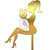 Cake Topper Sitting lady Vn