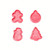 Set 4 decupatoare modele Craciun