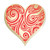 Decoratiuni din ciocolata - Inimi decor rosu 2- cutie 288 buc
