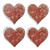 Decoratiuni din ciocolata - Inimi decor rosu 2- cutie 288 buc