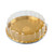 Cutie pentru tort rotundă  bază aurie + capac transparent  28  8 cm